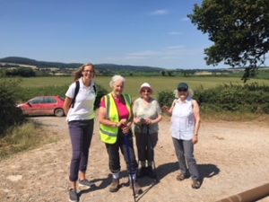 Walking group members